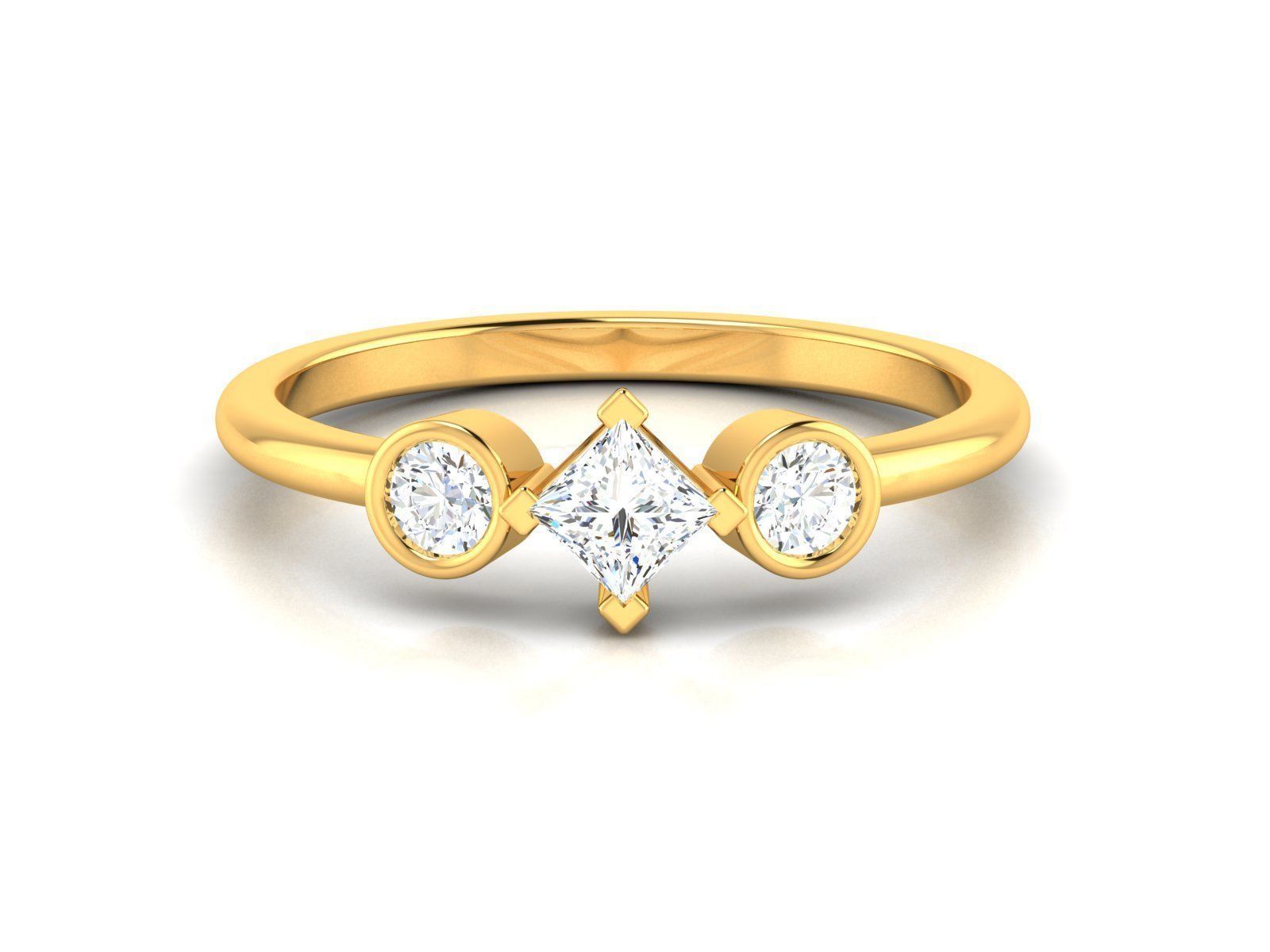 solitaire wedding engagement women ring 3dm 12 render stl detail 3D print model_7