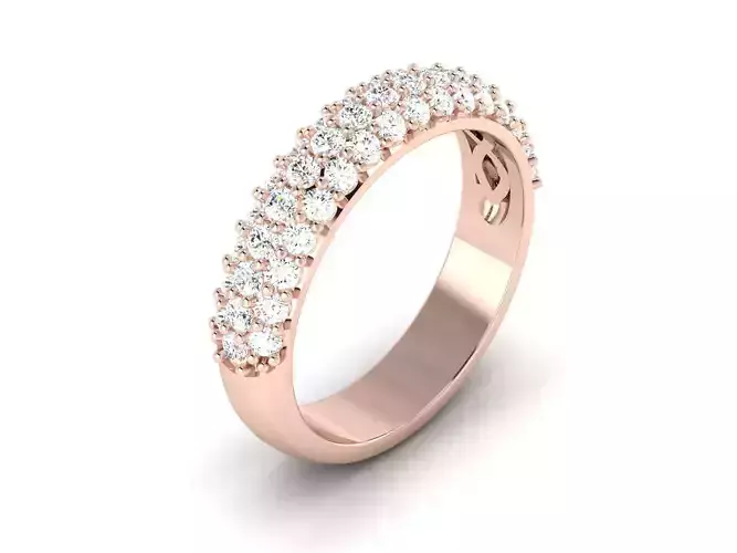 solitaire wedding engagement women ring 3dm 12 render stl detail