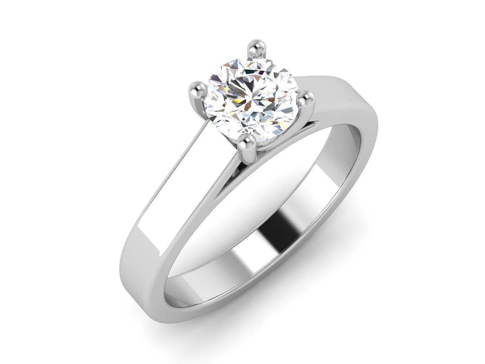 solitaire wedding engagement women ring 3dm 12 render stl detail 3D print model_6