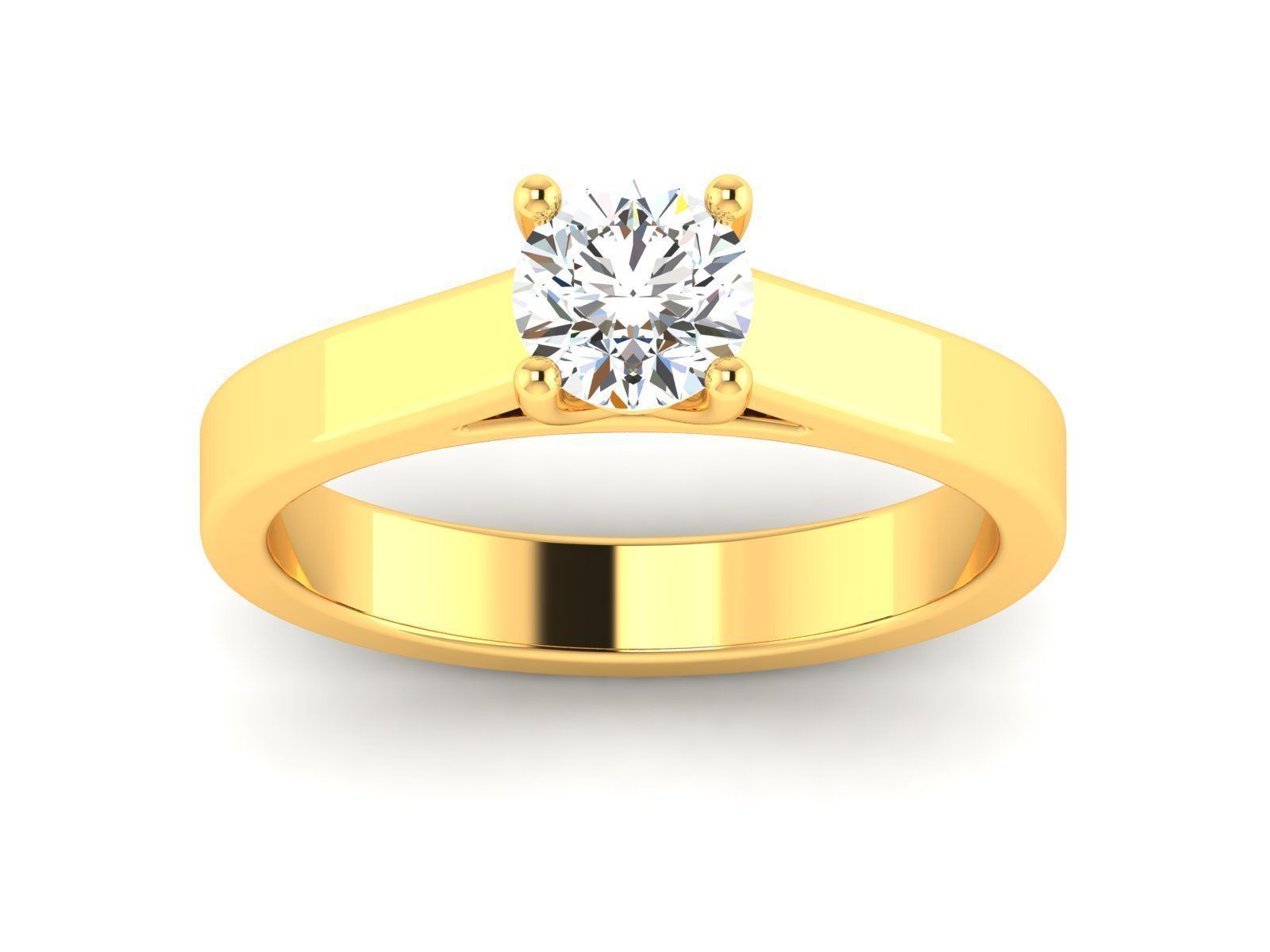 solitaire wedding engagement women ring 3dm 12 render stl detail 3D print model_9