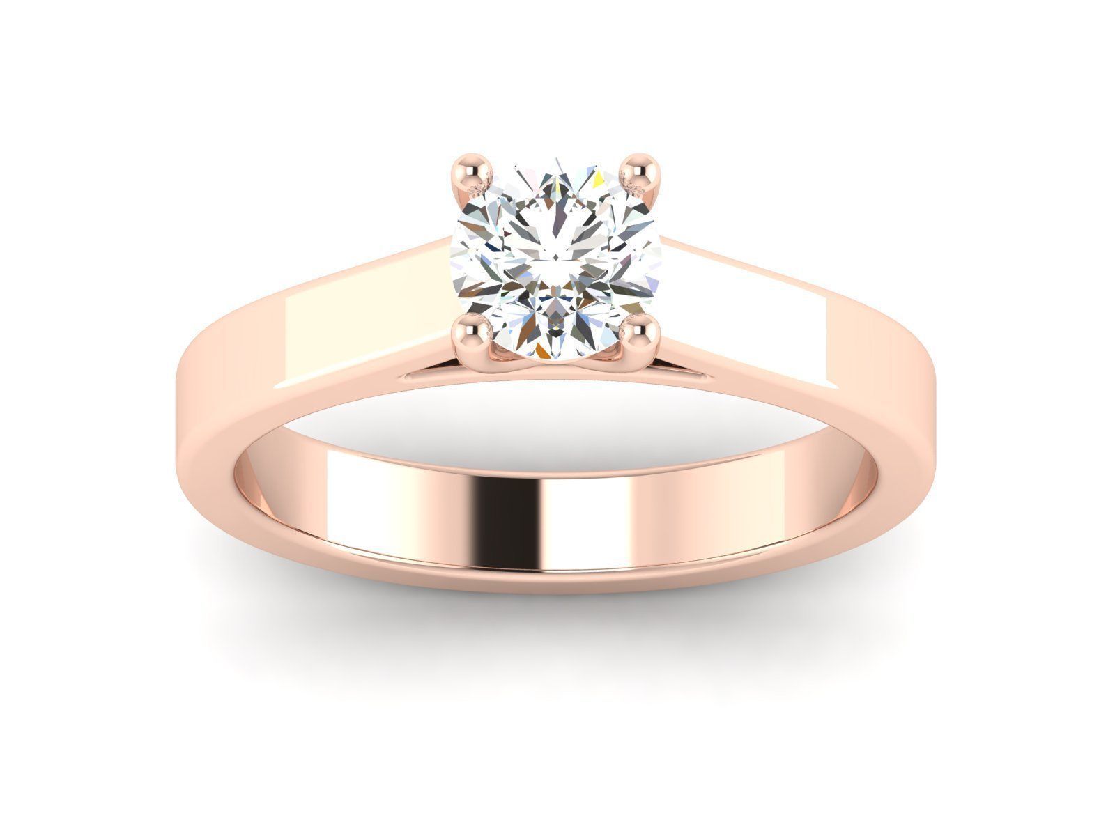 solitaire wedding engagement women ring 3dm 12 render stl detail 3D print model_10