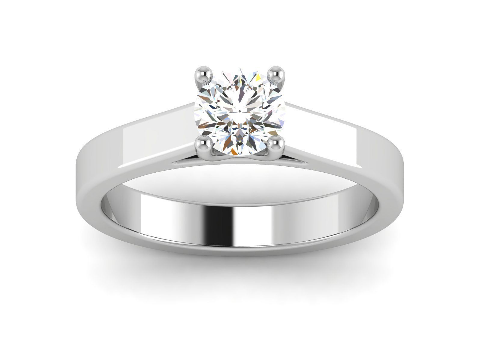 solitaire wedding engagement women ring 3dm 12 render stl detail 3D print model_8