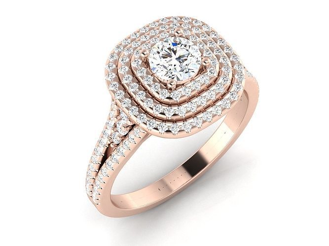 solitaire wedding engagement women ring 3dm 12 render stl detail 3D print model