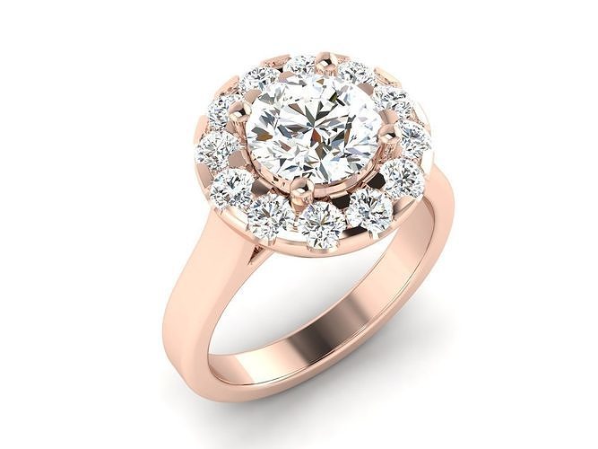 solitaire wedding engagement women ring 3dm 12 render stl detail 3D print model