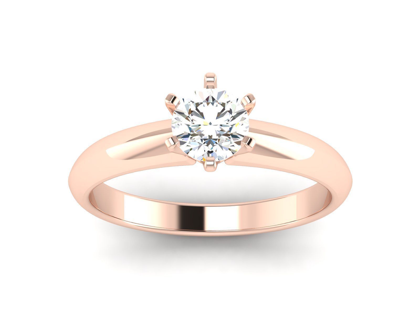solitaire wedding engagement women ring 3dm 12 render stl detail 3D print model_3