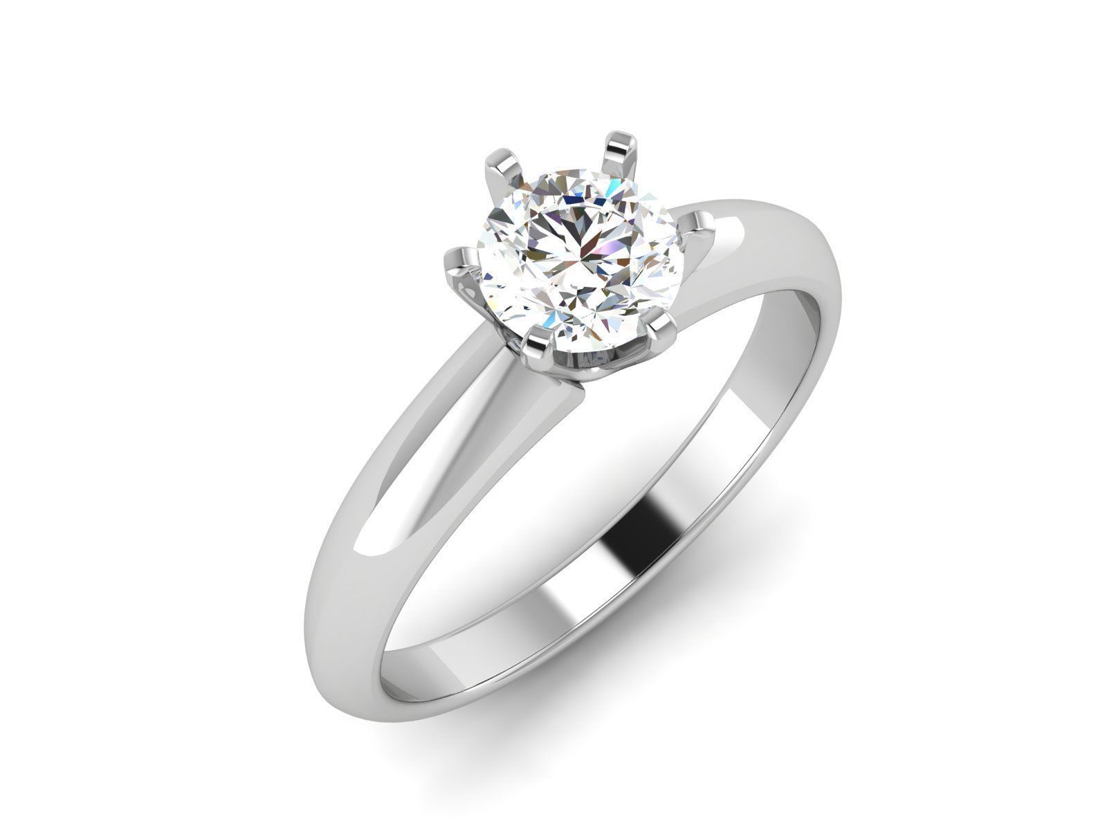 solitaire wedding engagement women ring 3dm 12 render stl detail 3D print model_4