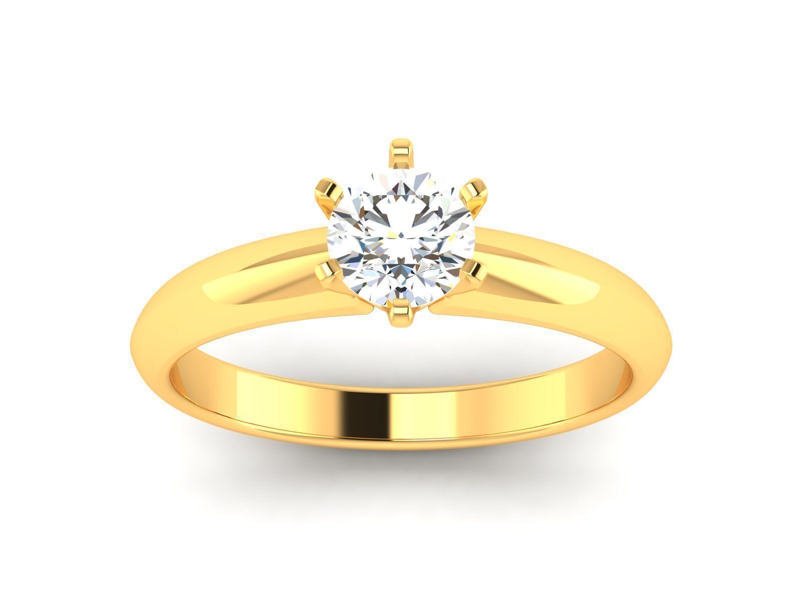 solitaire wedding engagement women ring 3dm 12 render stl detail 3D print model_9