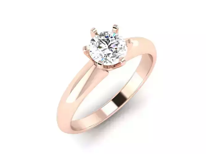 solitaire wedding engagement women ring 3dm 12 render stl detail 3D print model