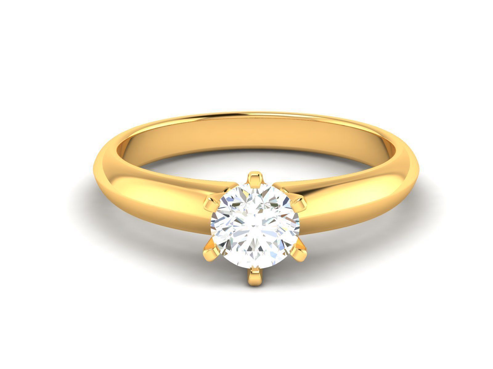 solitaire wedding engagement women ring 3dm 12 render stl detail 3D print model_8