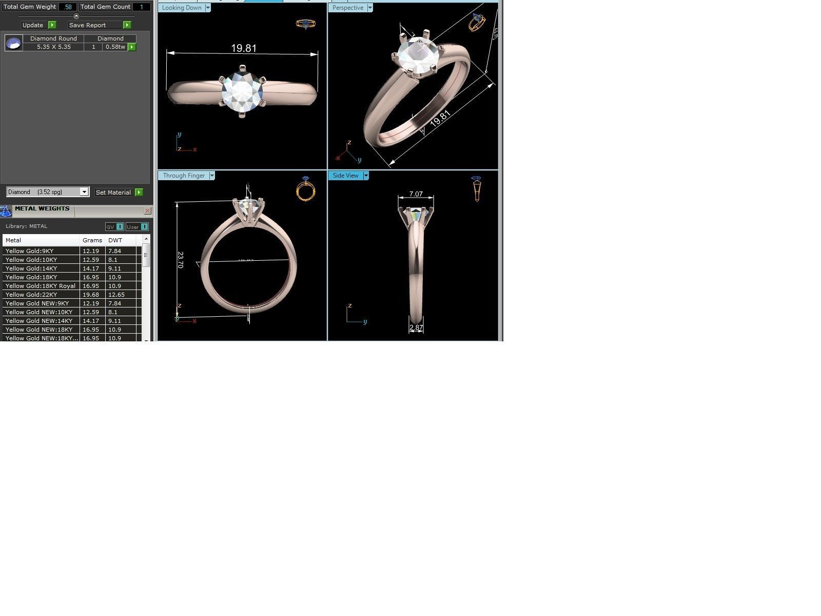 solitaire wedding engagement women ring 3dm 12 render stl detail 3D print model_1