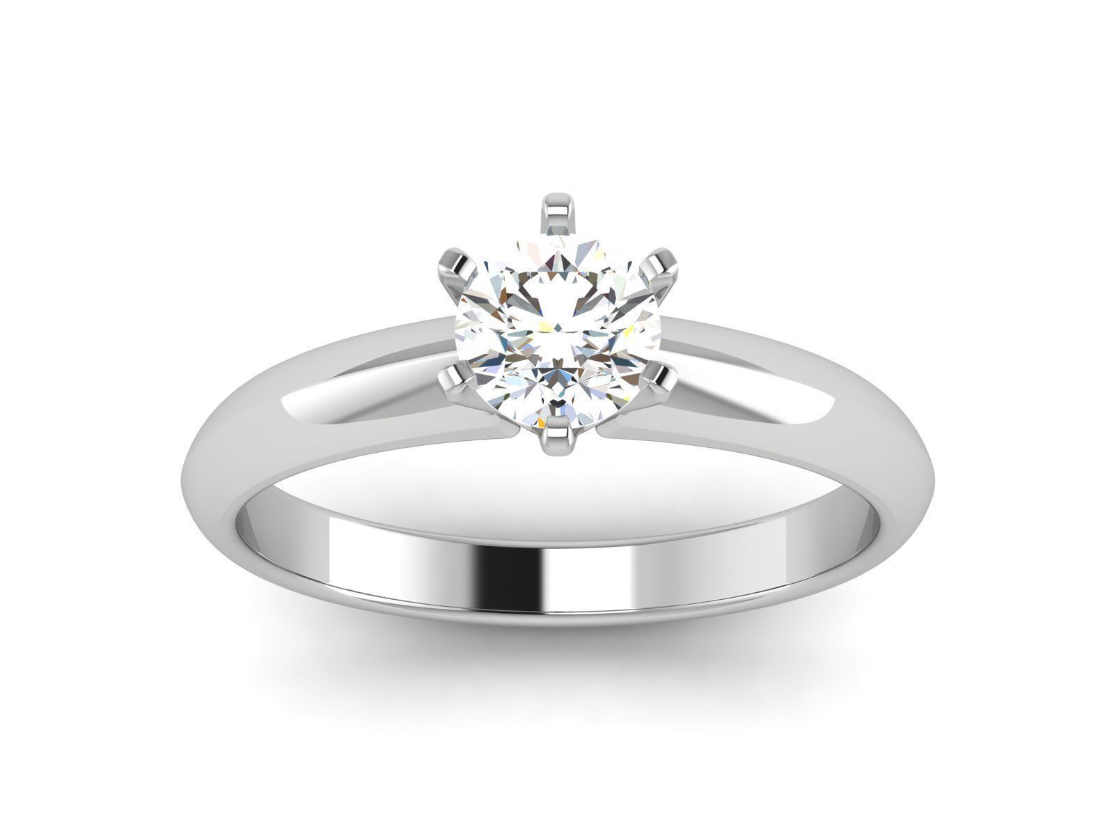 solitaire wedding engagement women ring 3dm 12 render stl detail 3D print model_6