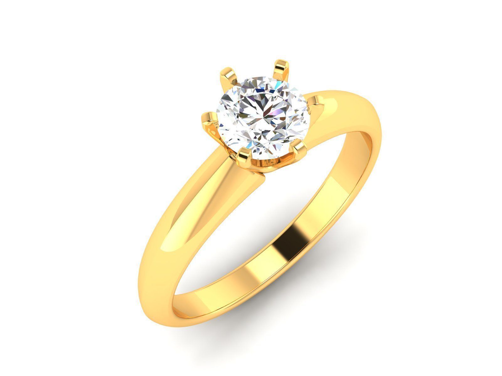 solitaire wedding engagement women ring 3dm 12 render stl detail 3D print model_7