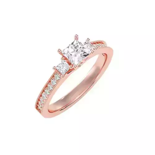 solitaire wedding engagement women ring 3dm 12 render stl detail 3D print model