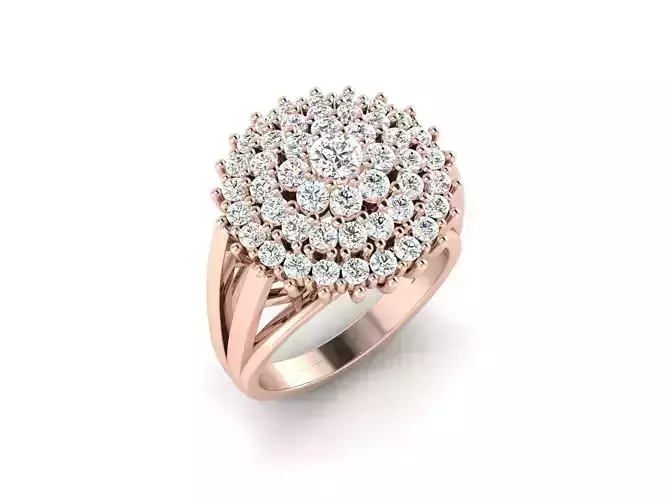 solitaire wedding engagement women ring 3dm 12 render stl detail