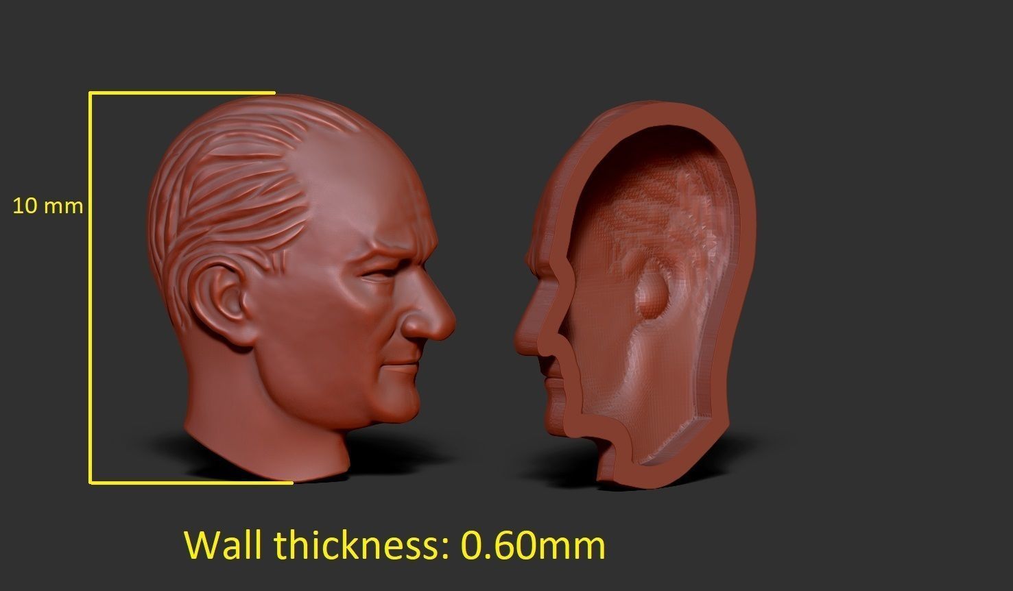ataturk relief  3D print model_1