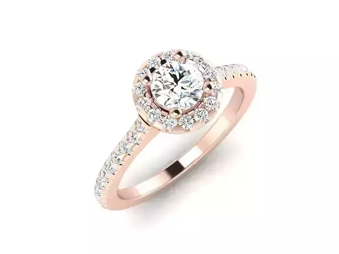 solitaire wedding engagement women ring 3dm 12 render stl detail