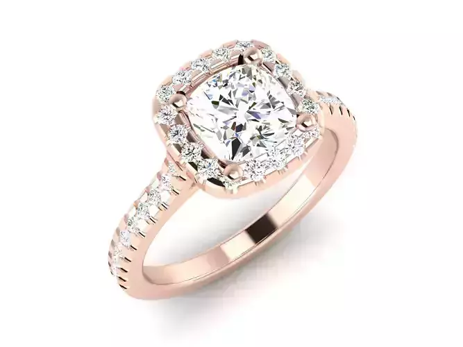 solitaire wedding engagement women ring 3dm 12 render stl detail 3D print model