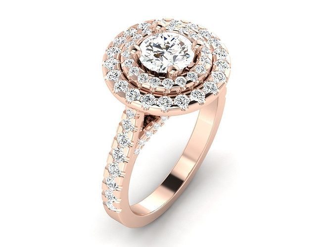 solitaire wedding engagement women ring 3dm 12 render stl detail 3D print model