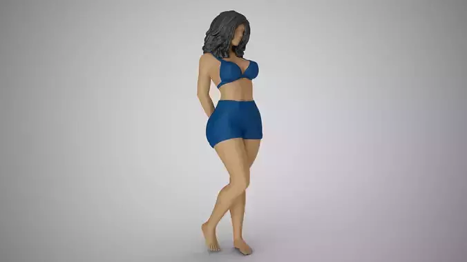 Woman with her Hands Behind