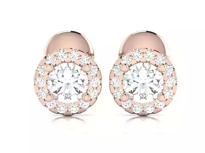 solitaire women earrings 3dm 12 render  detail