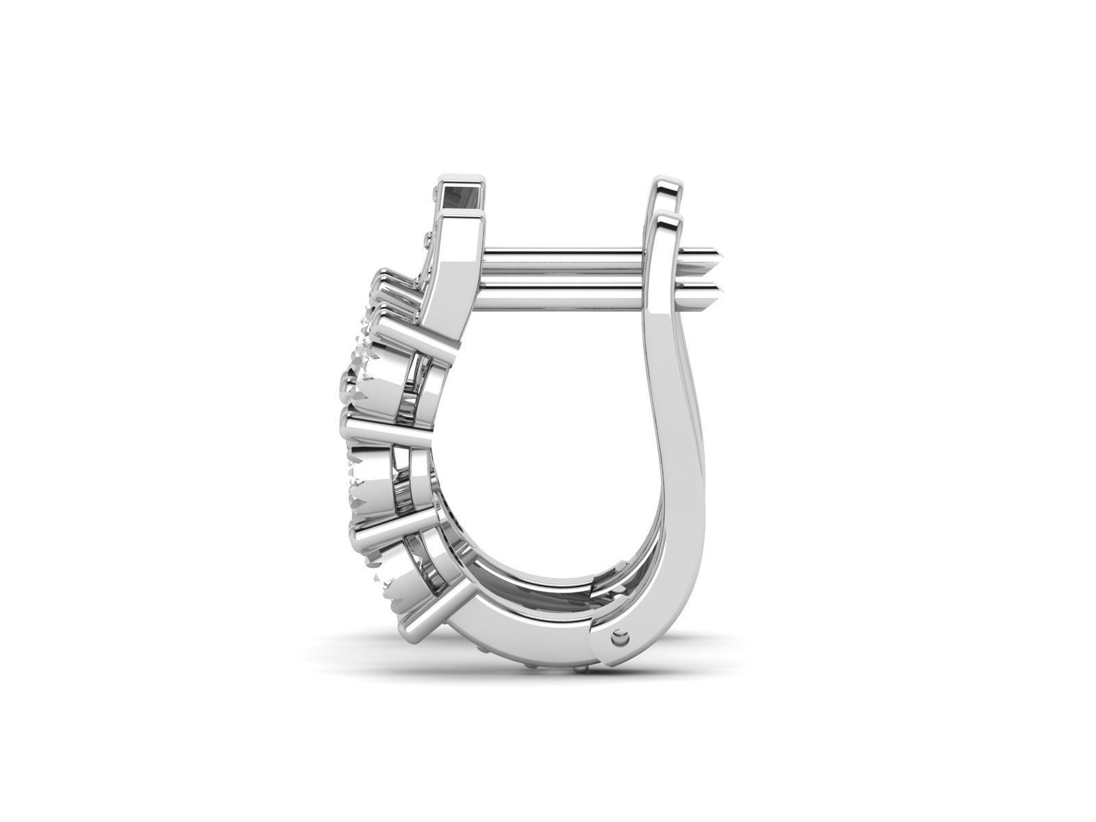 solitaire  women earrings  3dm 12 render stl detail 3D print model_6