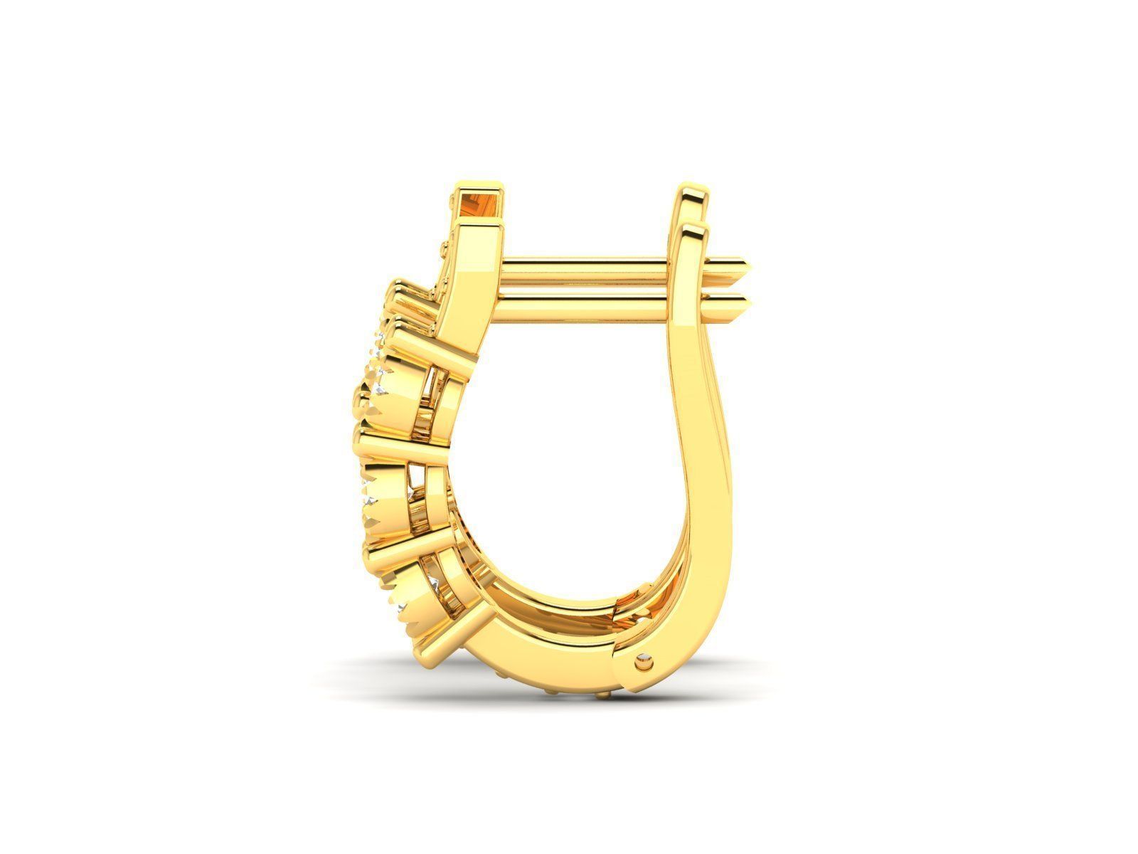 solitaire  women earrings  3dm 12 render stl detail 3D print model_9