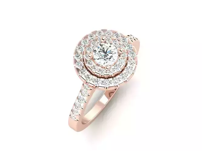 solitaire wedding engagement women ring 3dm 12 render stl detail