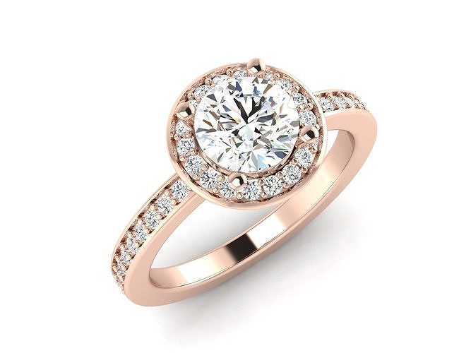 solitaire wedding engagement women ring 3dm 12 render stl detail 3D print model
