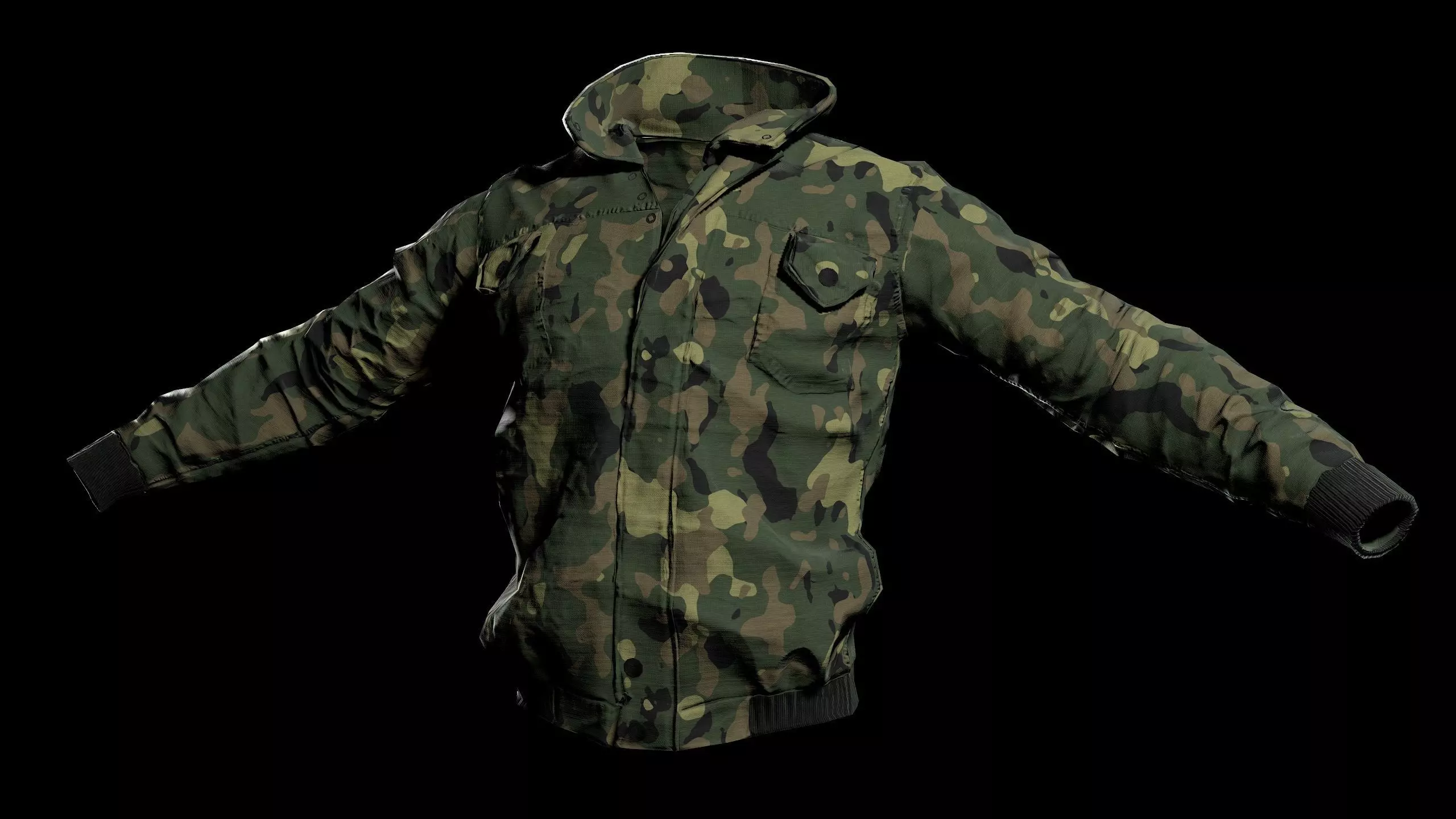 Army Jacket Free low-poly 3D model