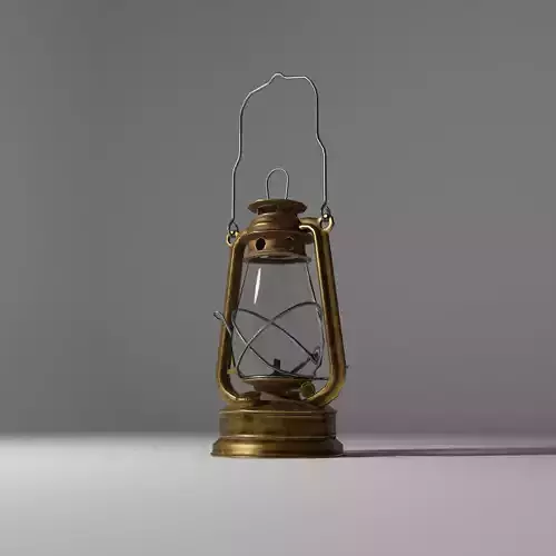 Oil lantern Low-poly 3D model
