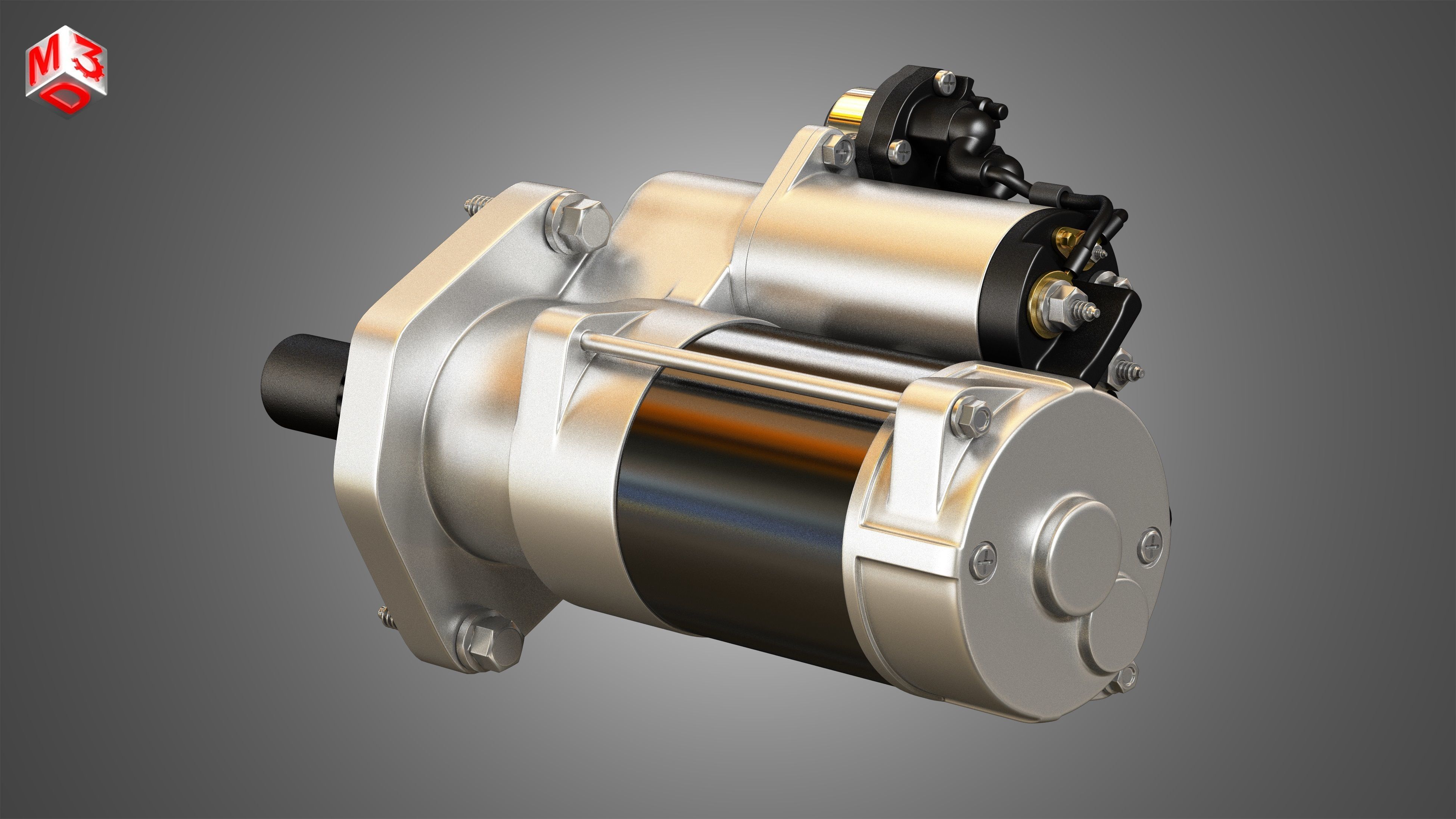 Engine Starter Motor 3D model_2