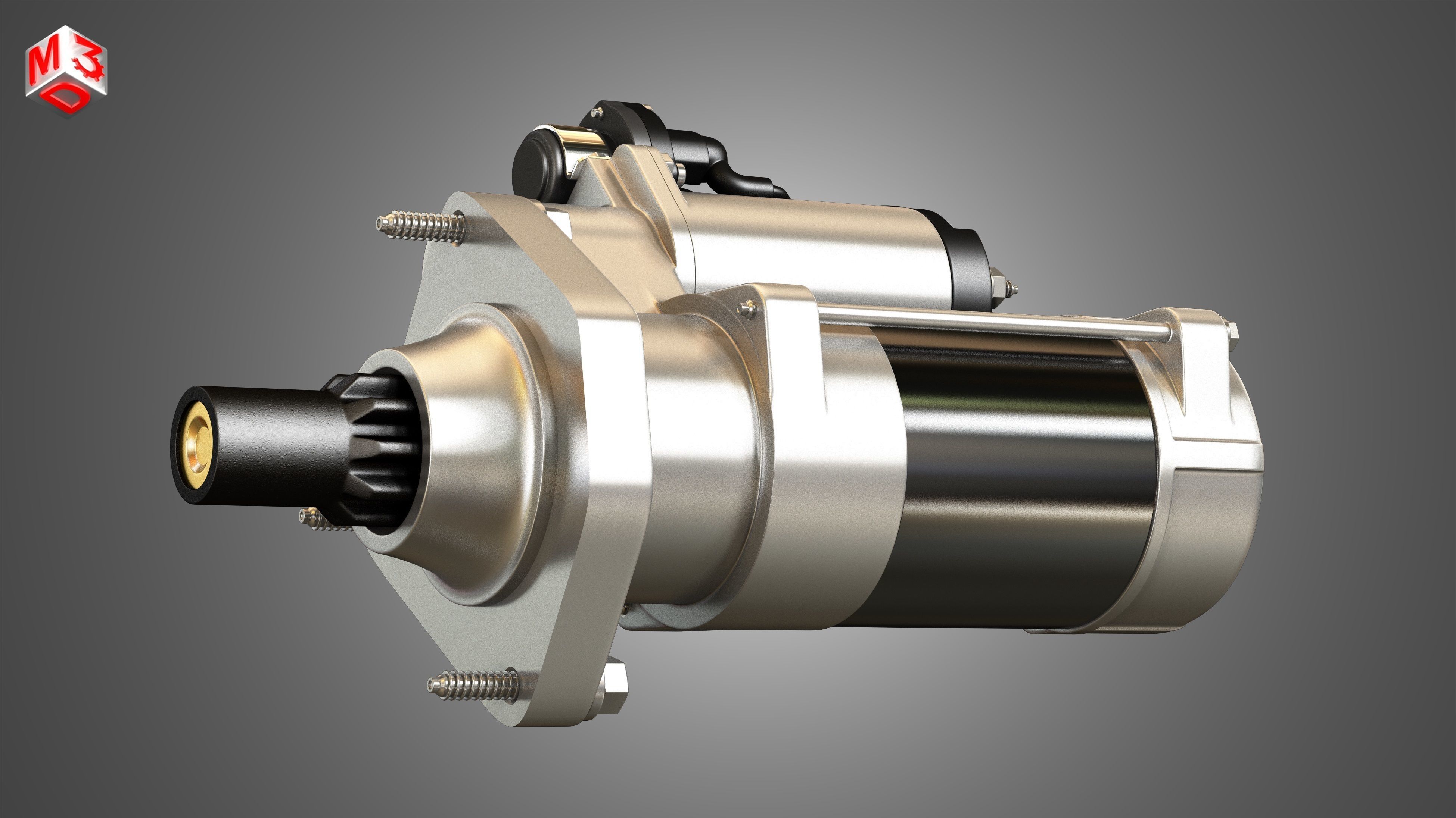 Engine Starter Motor 3D model_7