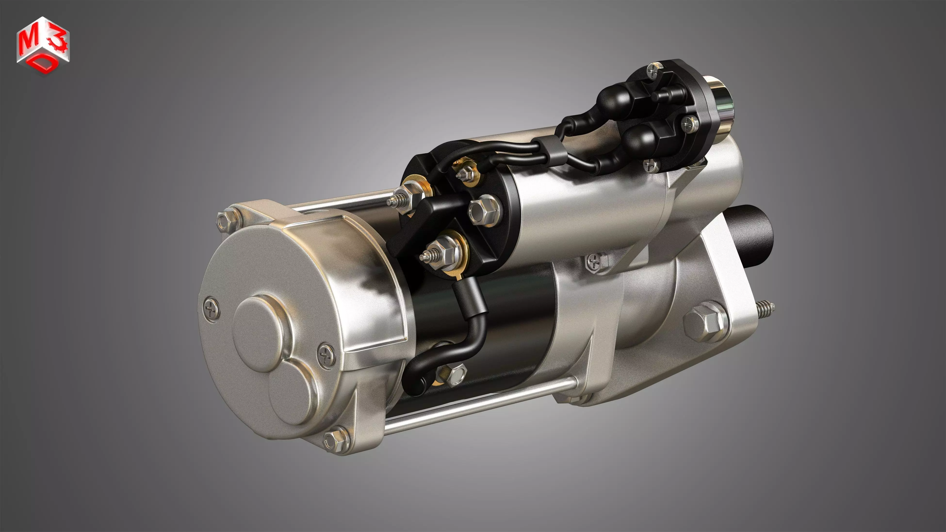 Engine Starter Motor 3D model_0