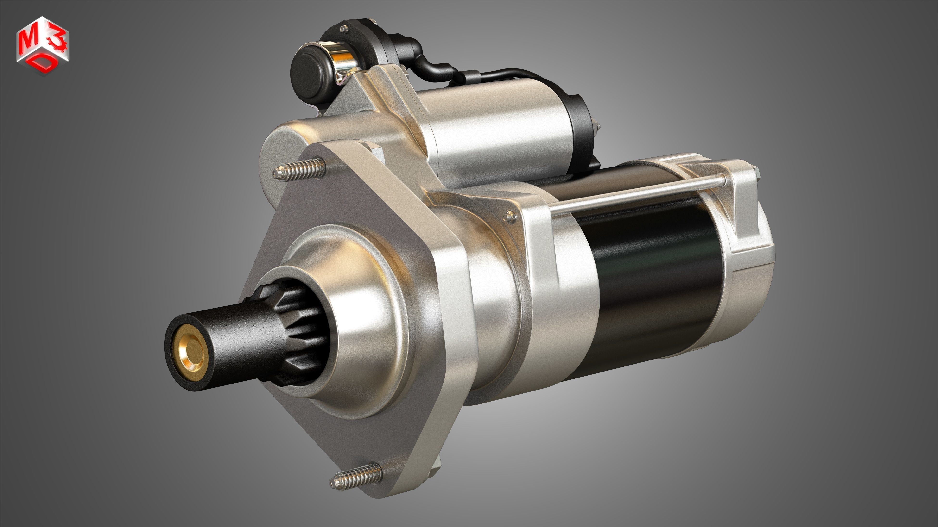 Engine Starter Motor 3D model_1