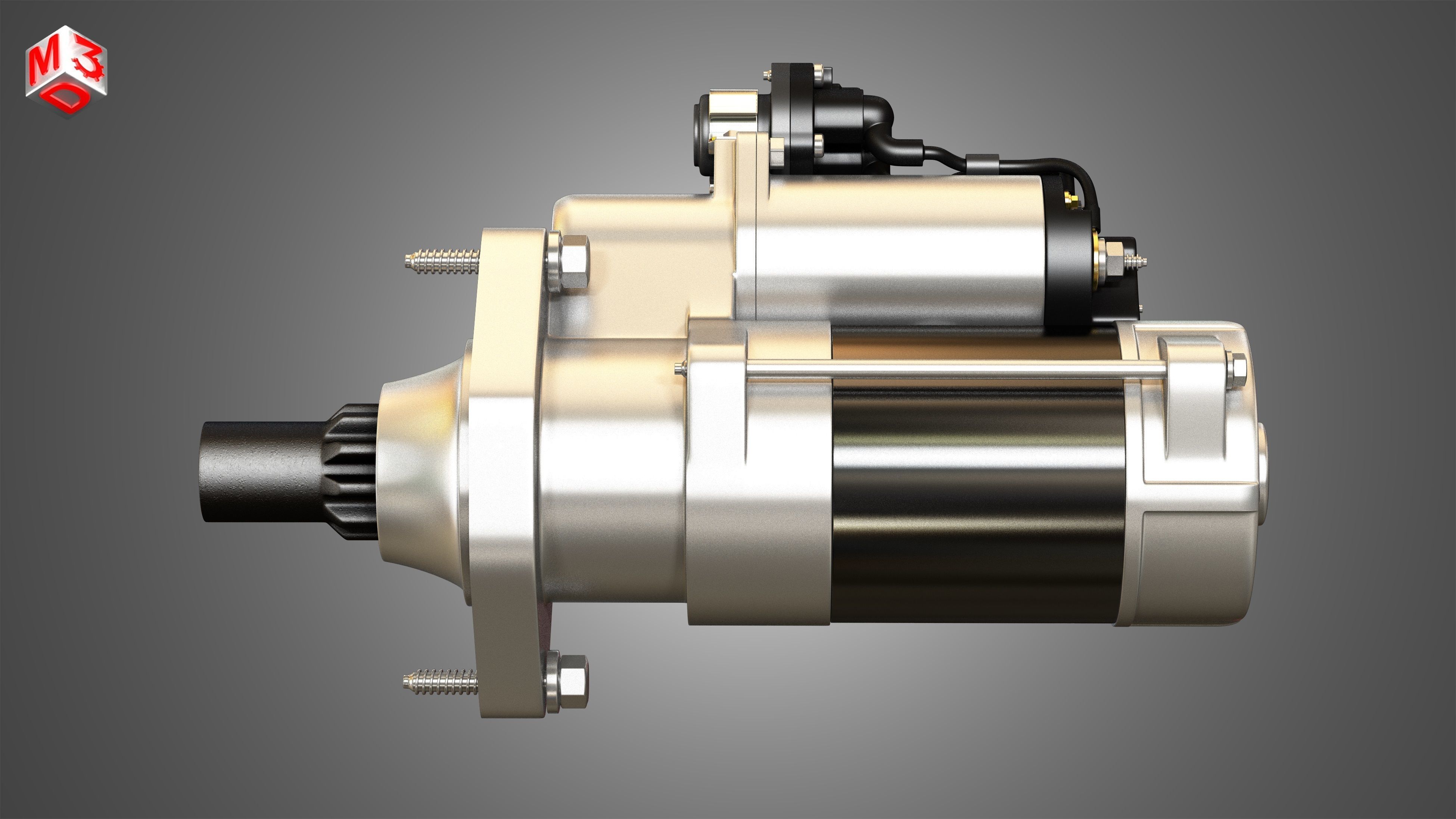 Engine Starter Motor 3D model_5