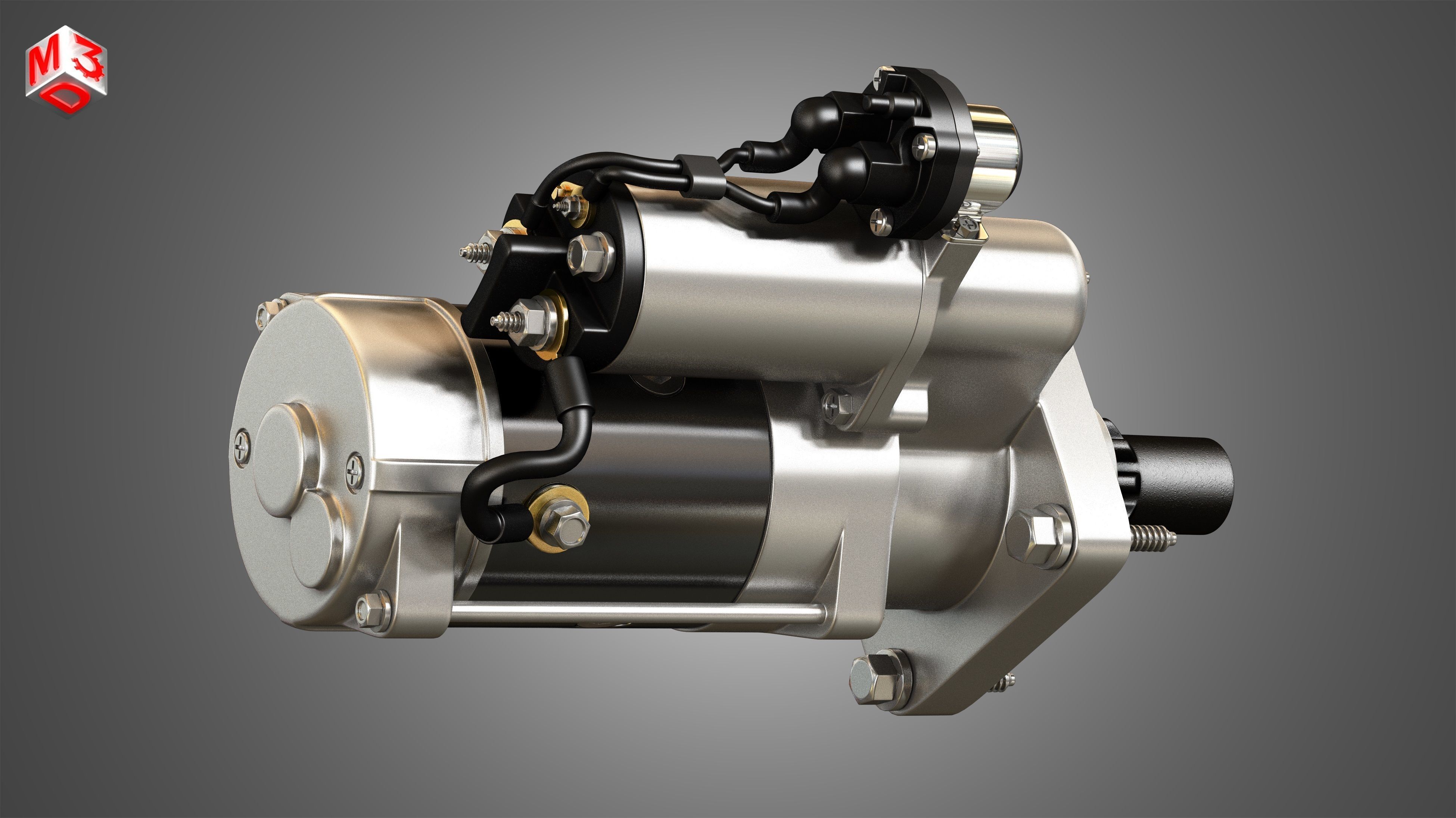 Engine Starter Motor 3D model_6