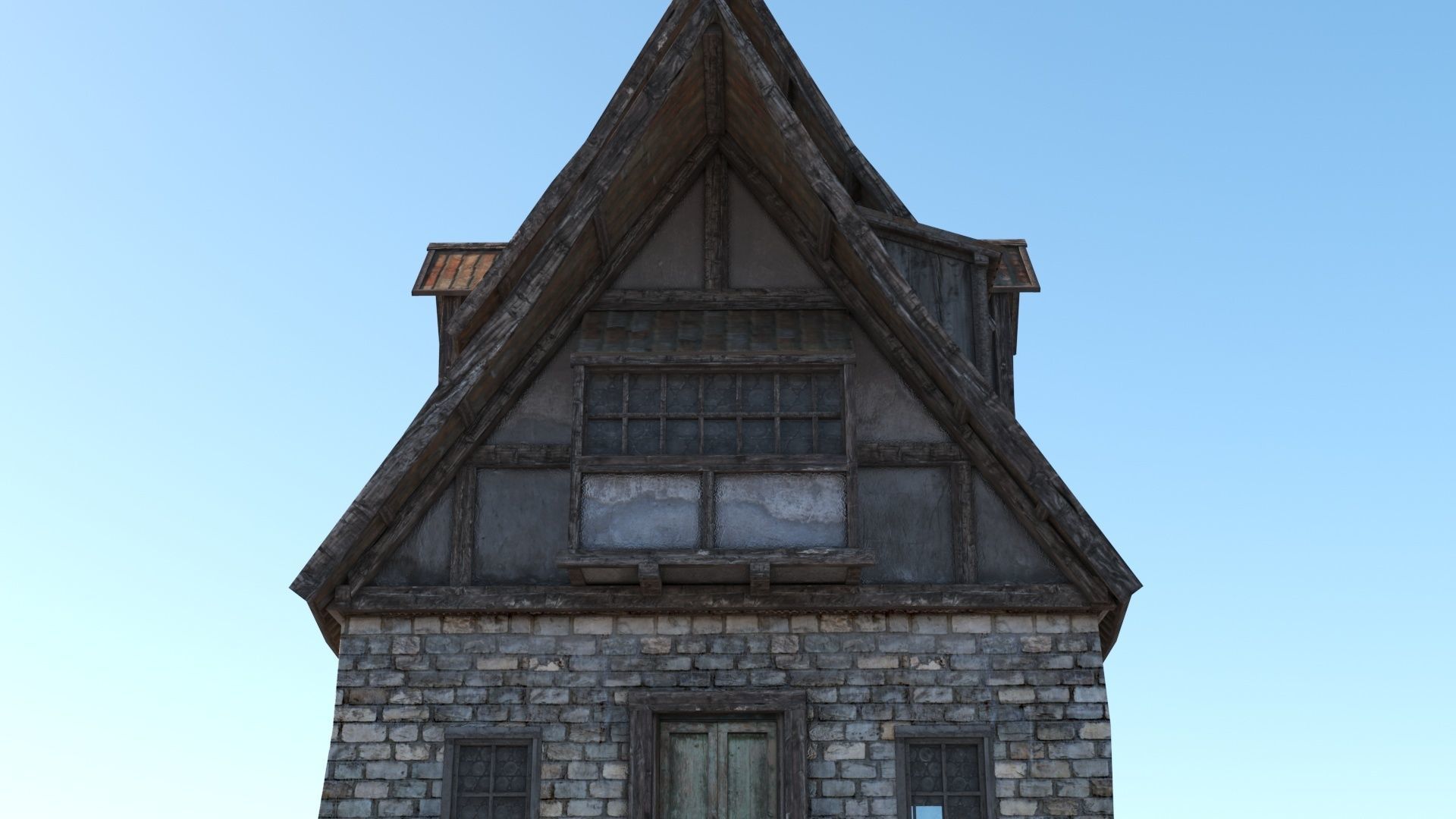 Fantasy Medieval House 02 3D model_11