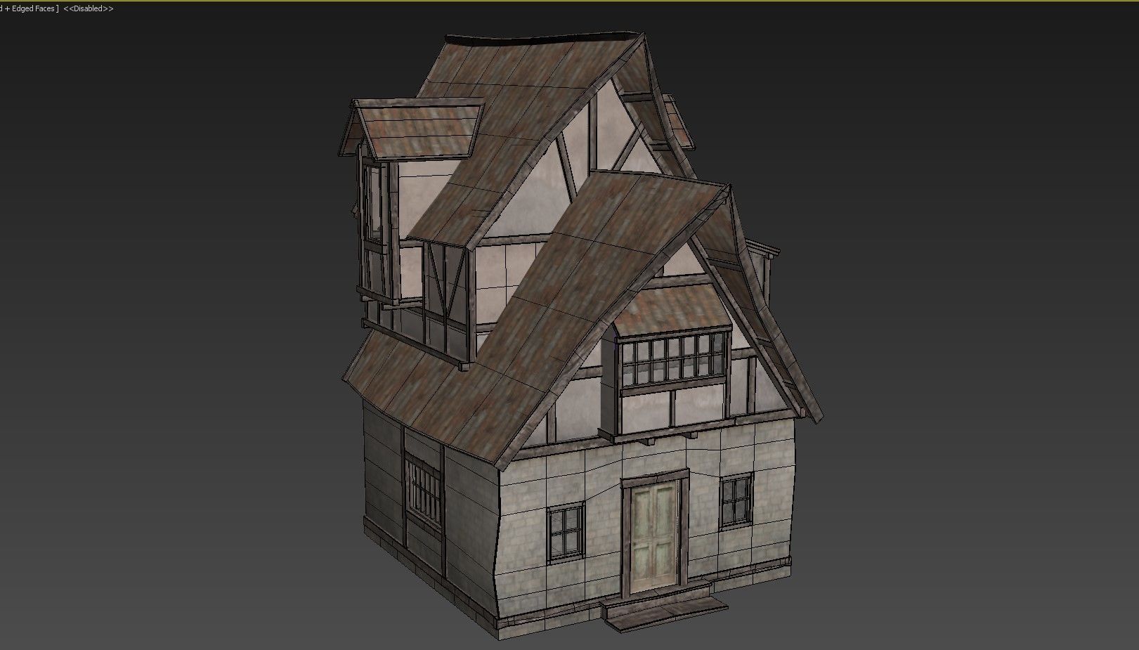 Fantasy Medieval House 02 3D model_8