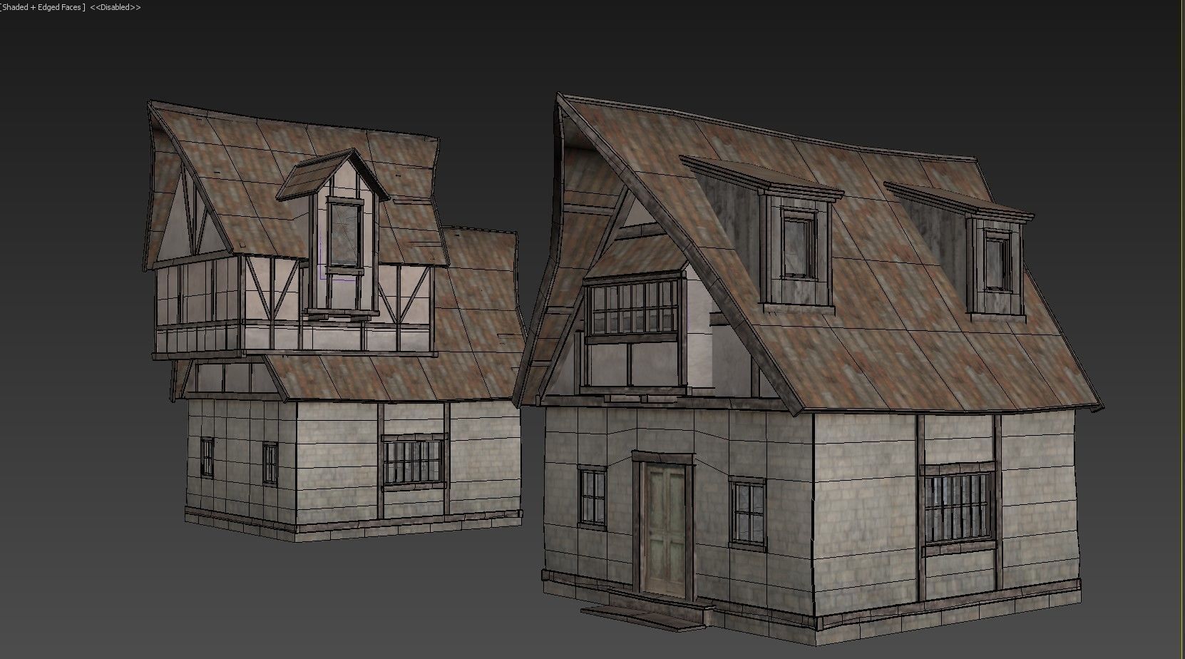 Fantasy Medieval House 02 3D model_4