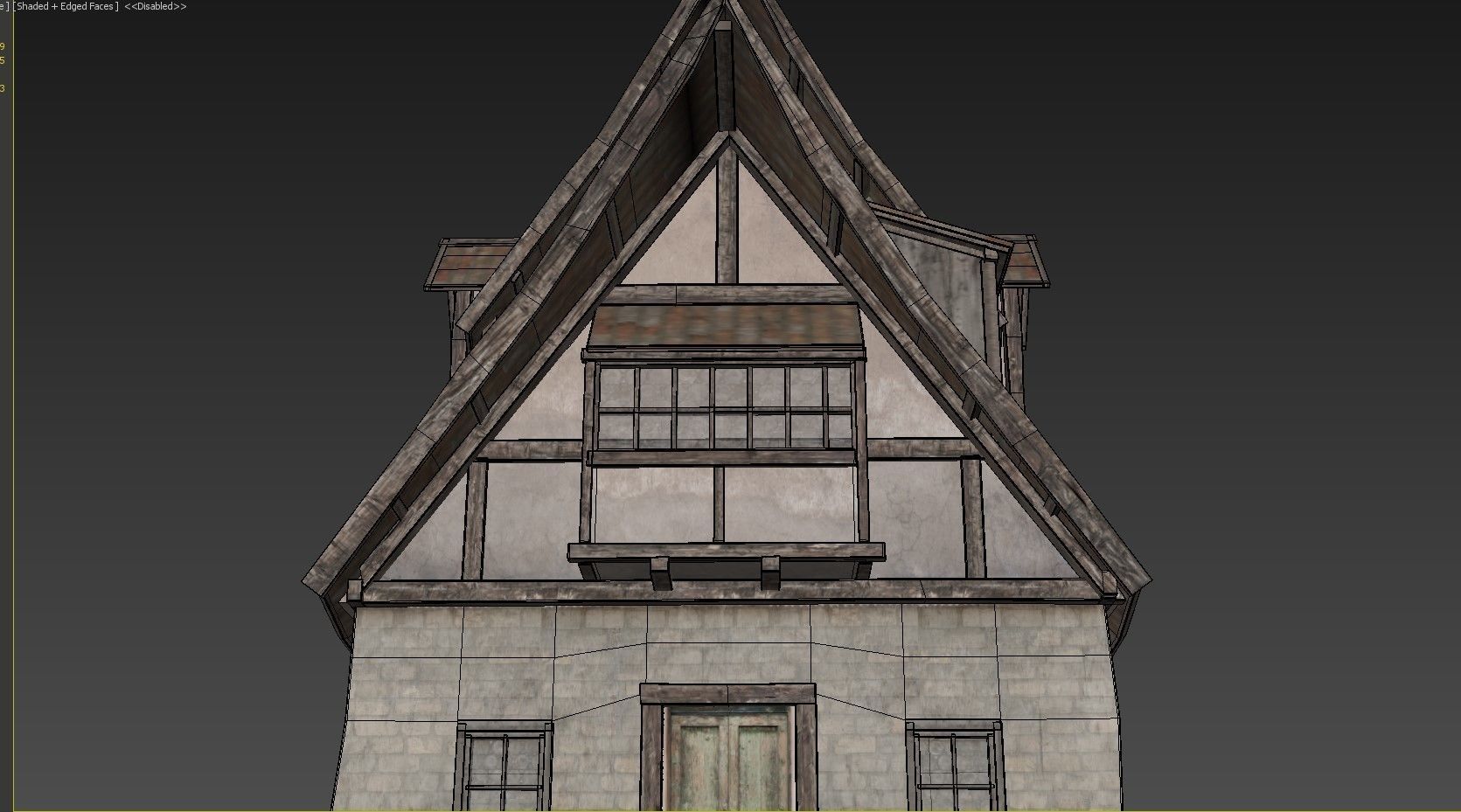 Fantasy Medieval House 02 3D model_12