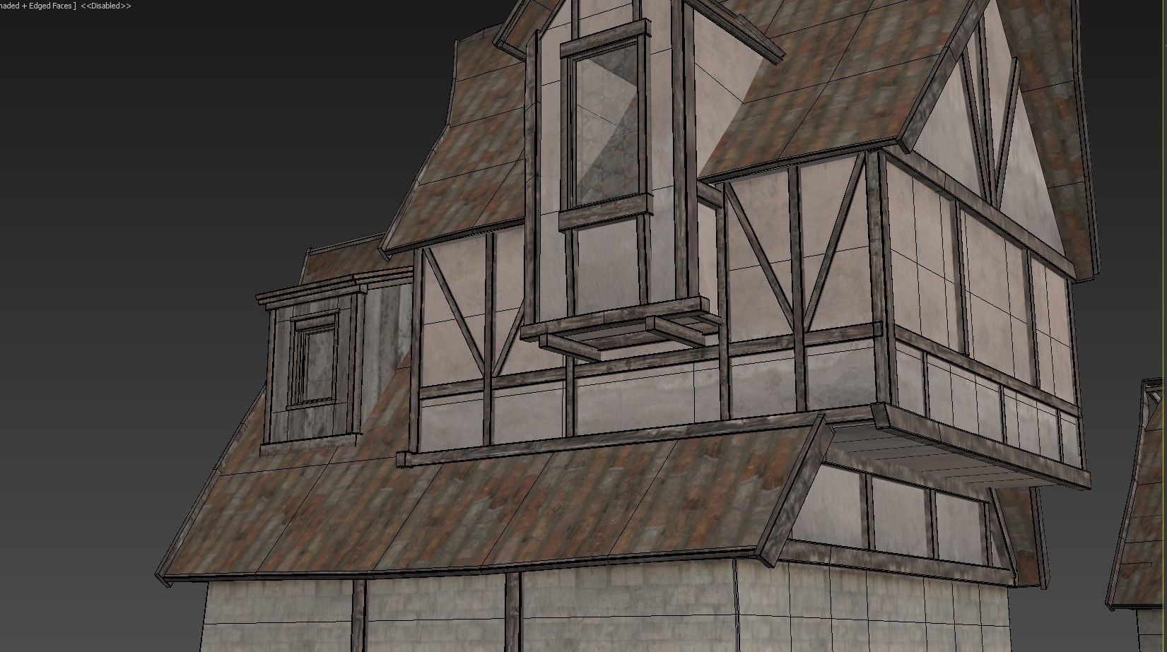 Fantasy Medieval House 02 3D model_14