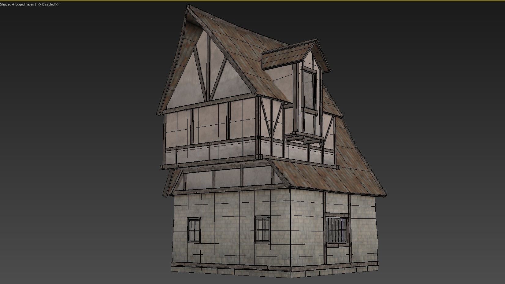 Fantasy Medieval House 02 3D model_10