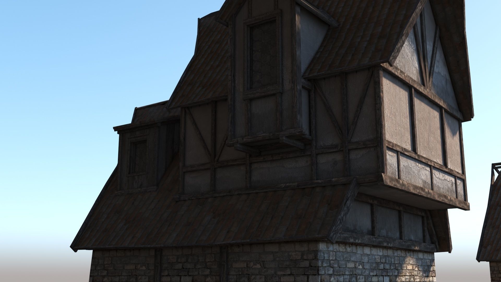 Fantasy Medieval House 02 3D model_13