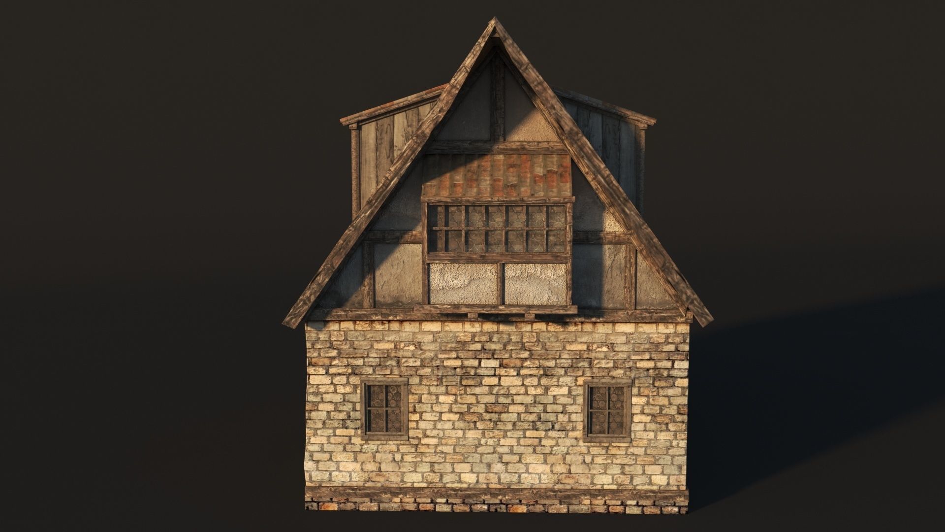 Fantasy Medieval House 02 3D model_16