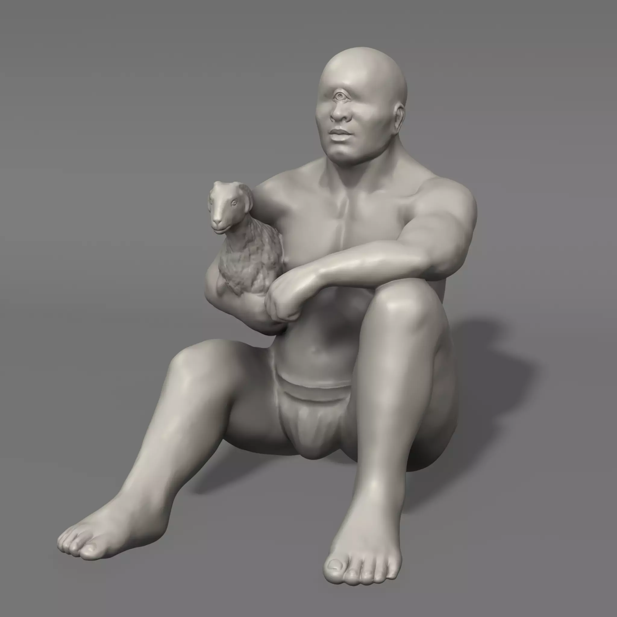 Cyclops and his Sheep Free 3D print model