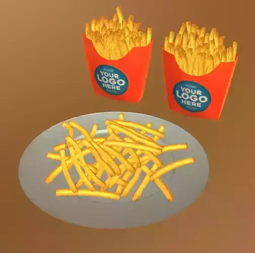 french fry 3D model