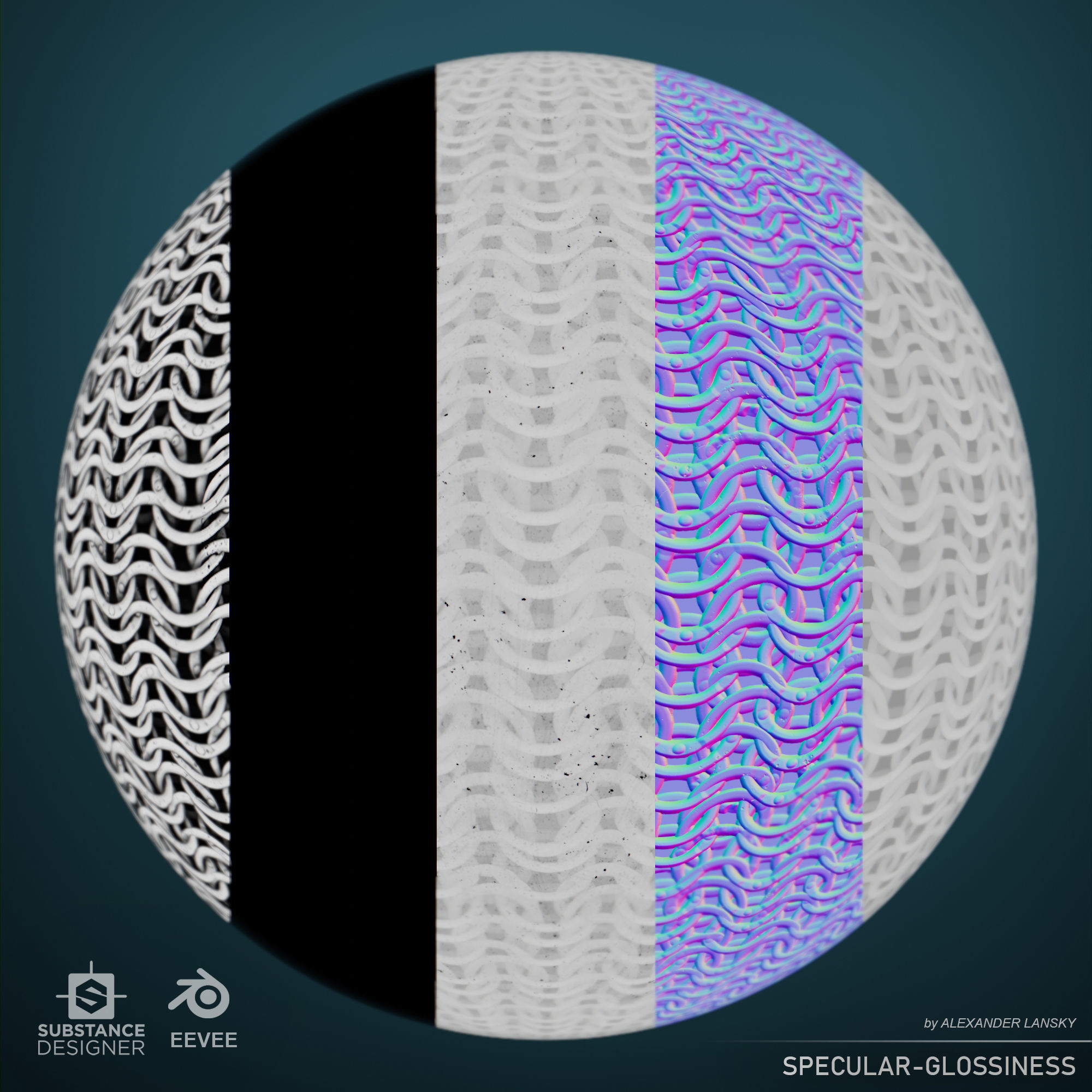 Riveted chainmail seamless material Texture_9