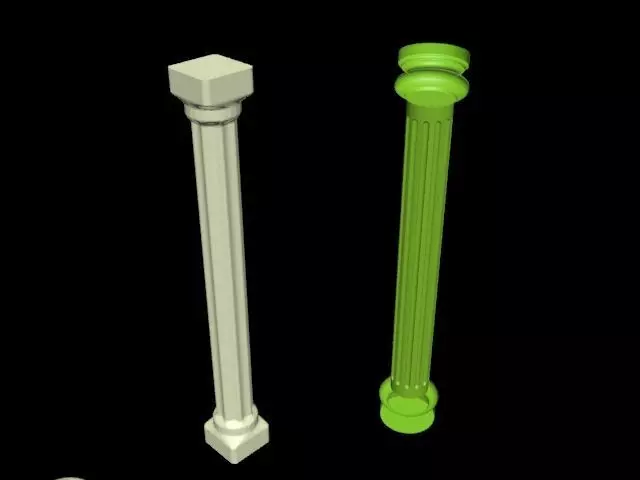 pillar two columns Free 3D model