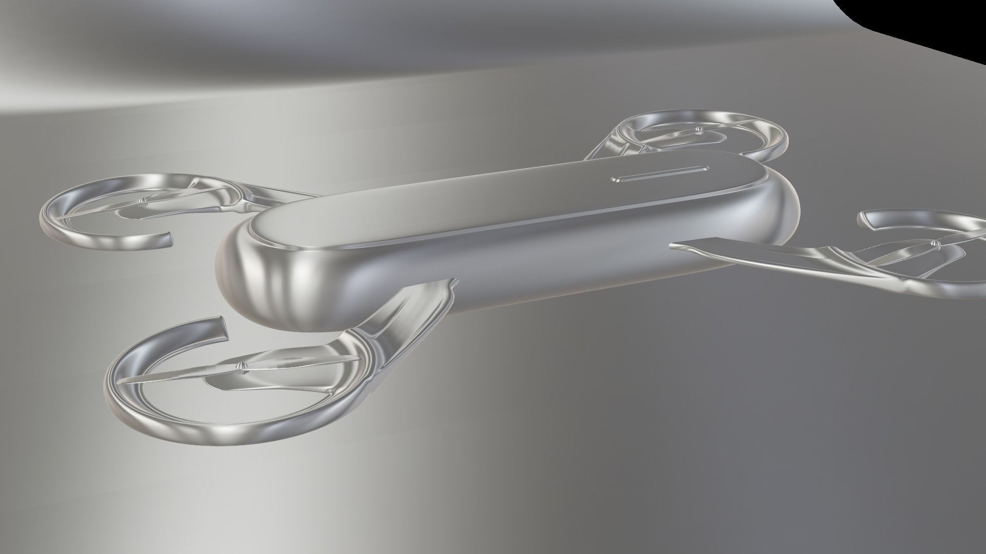 minimalistic drone Free low-poly 3D model_4