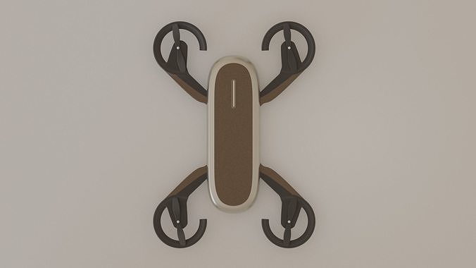 minimalistic drone Free low-poly 3D model
